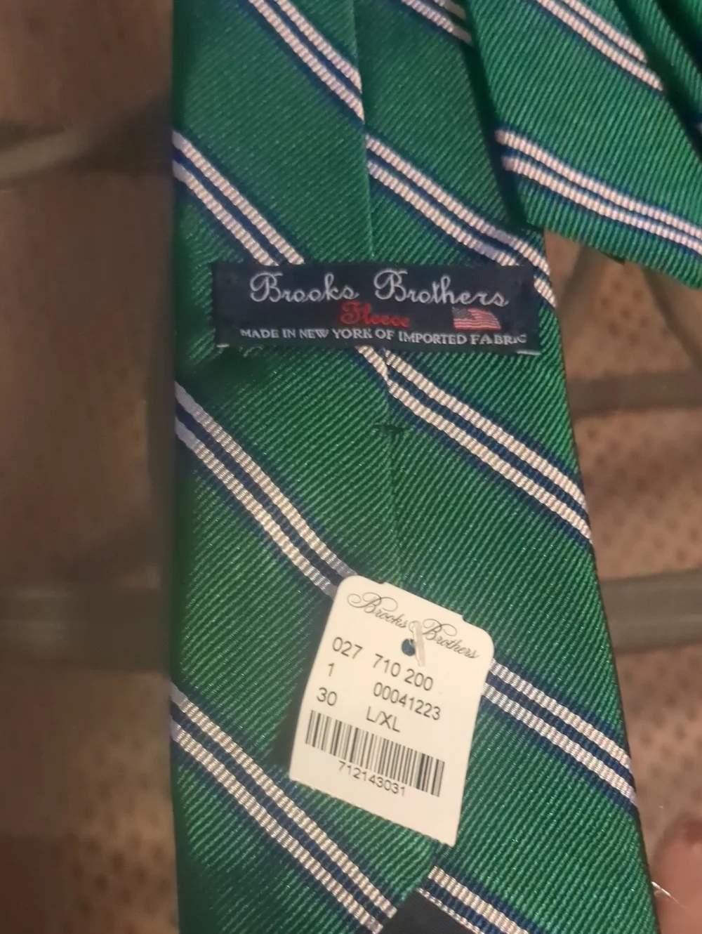 Never Worn Brooks Brothers Classic Silk Tie Diagonal Stripe